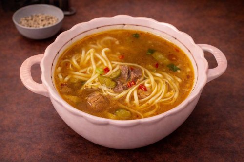 🌶️🌶️ Zöld chilis sertés tészta leves / 贵州青椒猪肉汤