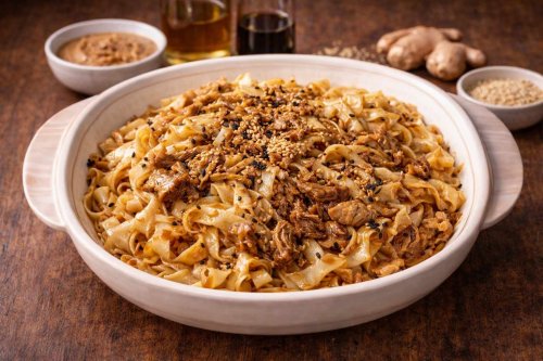 🌶️ Tajvani szezámos sertéshúsos tészta / 台湾芝麻猪肉拌面