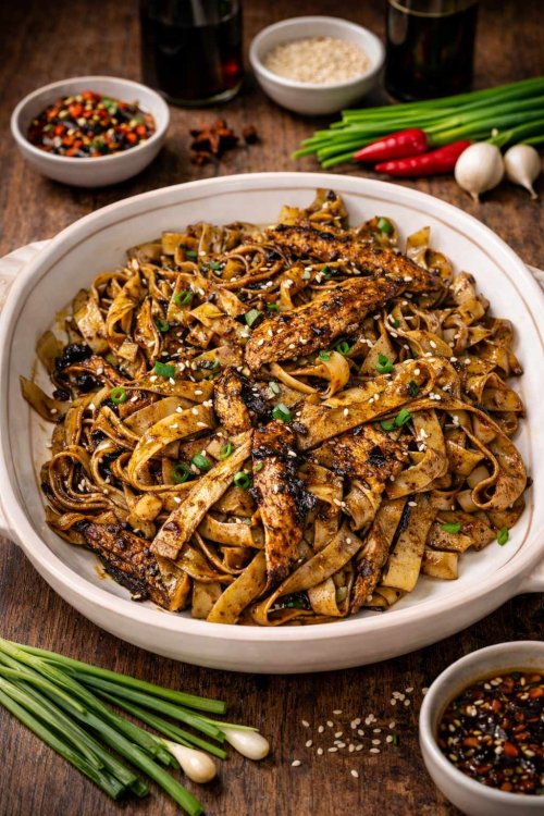 🌶️🌶️🌶️ Hunani csirke tészta / 香辣鸡丝面