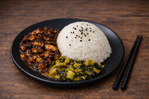 🌶️ 🌶️ Szecsuáni csirke rizzsel / 四川鸡肉米饭