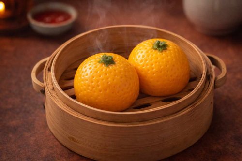 Narancs alakú bao / 橙子奶黄包